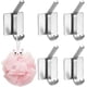 thumbnail image 1 of Gancho de pared para baño LANNMXG Gancho para toalla Adhesivo Blanco Paquete de 5, 1 of 2