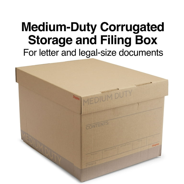 Staples 100% Recycled Medium Duty Storage Boxes, Letter