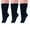 Black, variant on Long Cotton Lightweight Slouch Socks 3 PAIRS Lemon Green Boot Socks Size 9-11