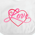 thumbnail image 4 of Inktastic Love in Red and Pink with Heart Boys or Girls Baby Bib, 4 of 4