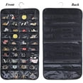 thumbnail image 5 of Hanging Jewelry Organizer, Double Sided Bracelet Organizer with Pockets Fabric Jewelry Organizer Holder for Necklace Bracelet Earring Ring Chain (Black), 5 of 5
