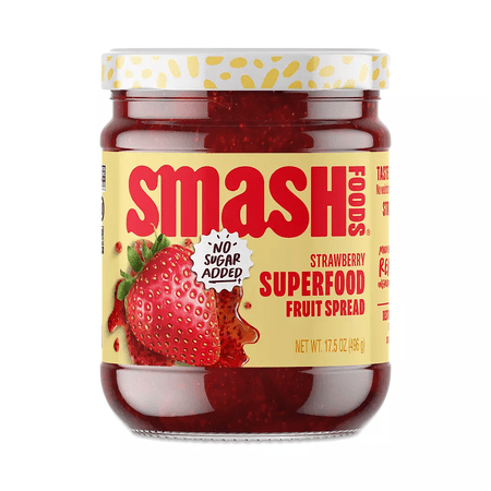 Smash Foods Strawberry Superfood Jam 17.5 oz, Value Size 17.5 oz