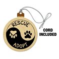 thumbnail image 2 of Rescue Adopt Yin Yang Paw Prints Dogs Cats Wood Christmas Tree Holiday Ornament, 2 of 6
