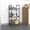 Black, variant on Kitchen Storage Rack, Three-Tier Metal Shelving Unit with Wheels, Movable Microwave and Cookware Organizer, Sturdy Floor Standing Storage Shelf for Home