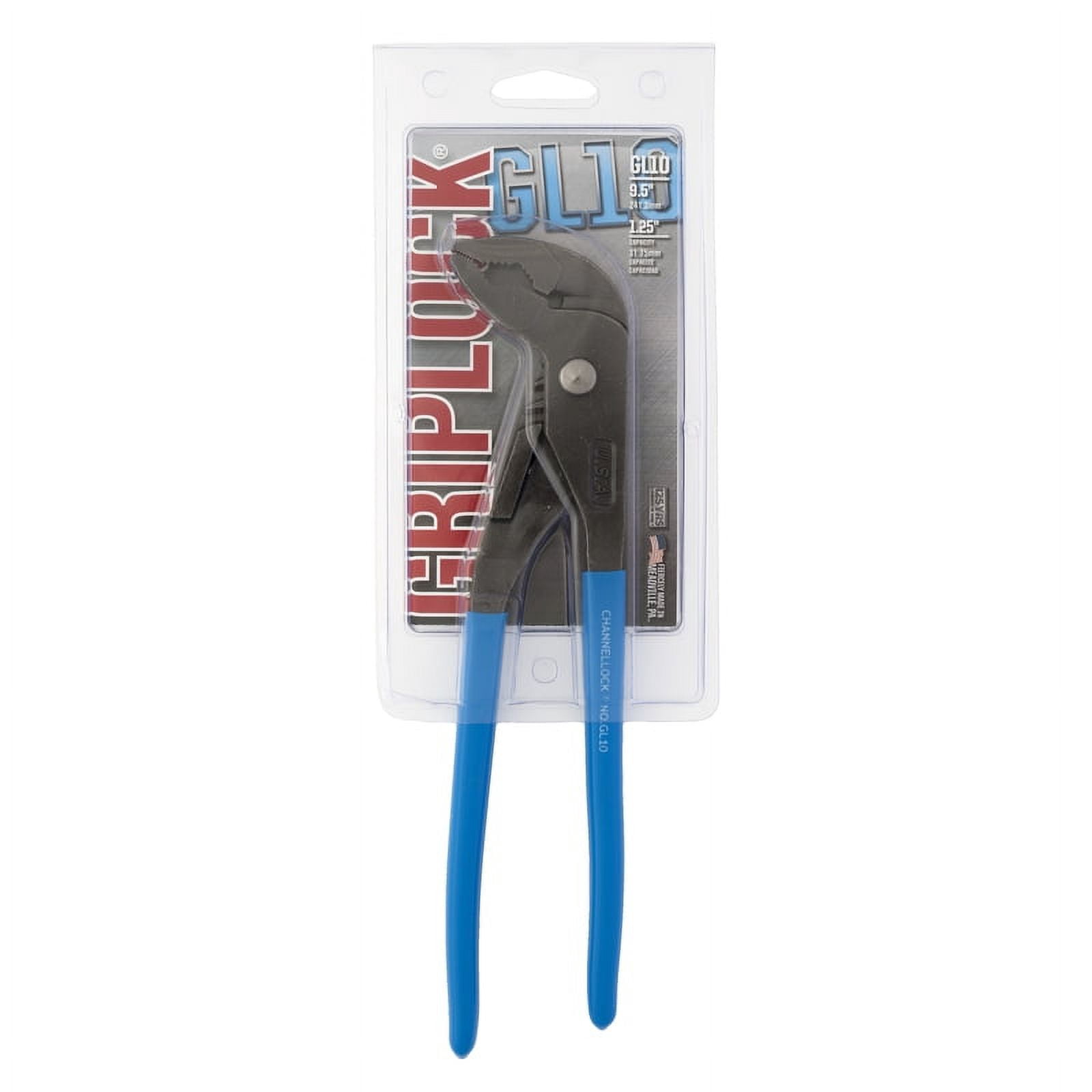 Channellock Tongue & Groove Griplock Pliers GL10 - 9.5 In. - Blue