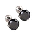 thumbnail image 2 of Ear Studs Anti-allergic Cubic Zirconia Stainless Steel 3 Prong Design Earrings For Daily Life, 2 of 5