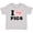 AC-Heather Grey, variant on Inktastic I Love Pigs Boys or Girls Baby T-Shirt