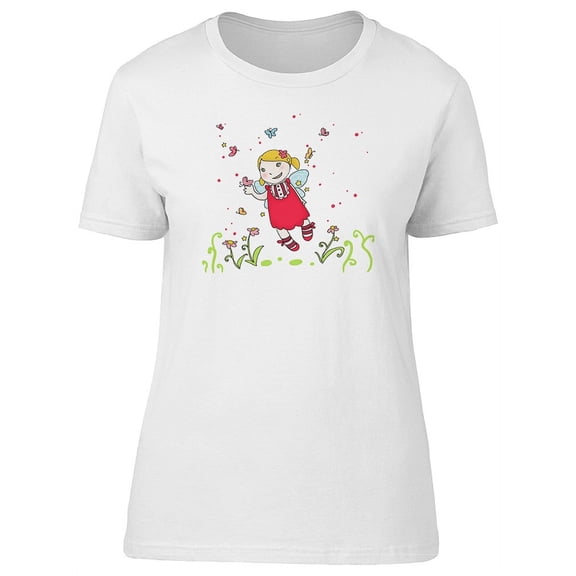 Cute Flying Fairy T-Shirt Women -Image by Shutterstock, Female Medium