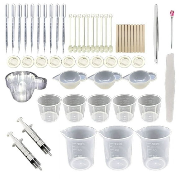 Silicone Mixing Cups - Resin Casting Supplies, 4 Sizes with Tools