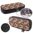 thumbnail image 4 of Picia Sunflowers Pattern Large Capacity PU Leather Pencil Case Organizer Pen Marker Holder Double Zipper Storage Bag Big Pencil Pouch for College Office, 4 of 6