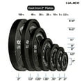 thumbnail image 2 of HAJEX Cast Iron Olympic Weight Plate (2-inch), 490Lb Set, 2 of 2