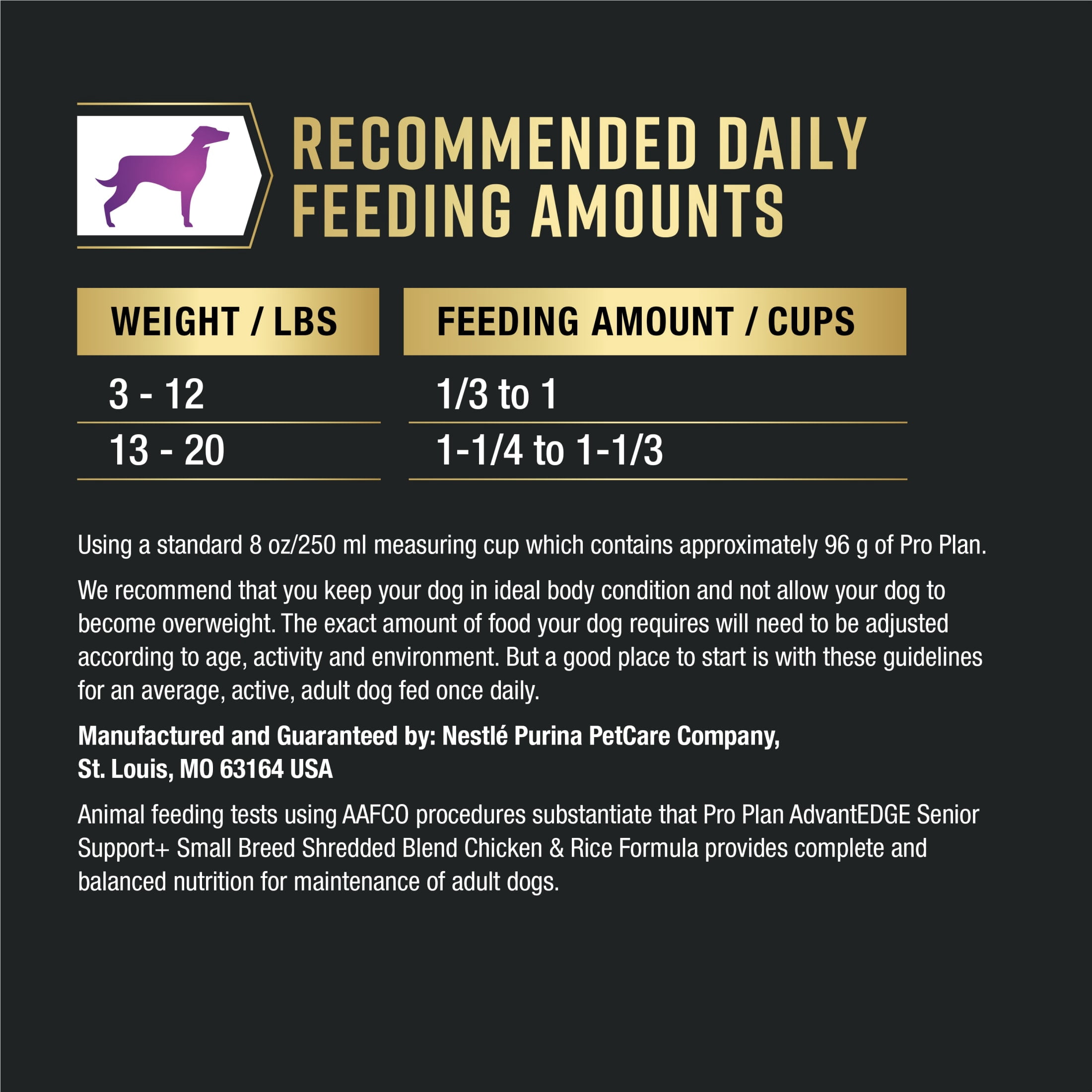 Purina Pro Plan AdvantEDGE Small Breed Senior Support Plus Chicken and Rice Formula Shredded Blend Dry Dog Food for Senior Dogs, 3.5 lb Bag