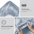 thumbnail image 4 of 6 PCS Queen Luxury Sheet Set Blue, 4 of 5