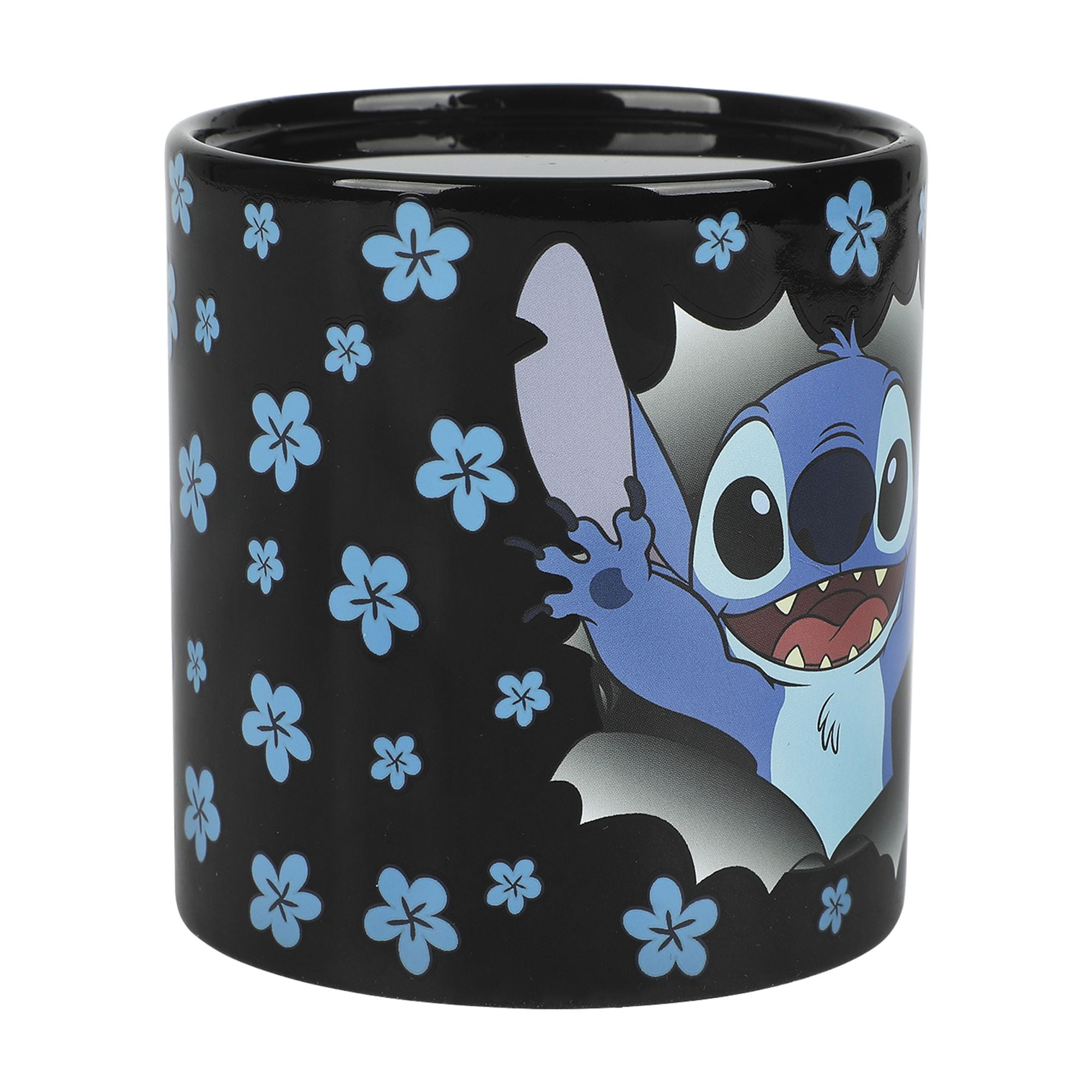 Disney Stitch Breaking Barrier 16 Oz Heat-Reactive Black Ceramic Mug