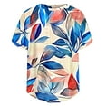thumbnail image 3 of Women's Viscose Sleep T-Shirt V-Neck Pajamas Top, 3 of 7