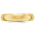 thumbnail image 3 of Real 14kt Yellow Gold 5mm Half-Round Wedding Band Size: 8; for Adults and Teens; for Women and Men, 3 of 4
