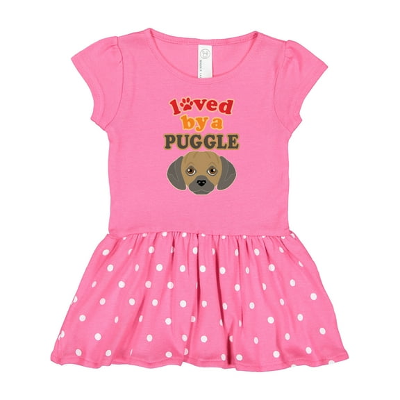 Inktastic Puggle Dog Pug Poodle Mix Gift Baby Girl Dress