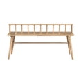 thumbnail image 4 of Walker Edison 47” Contemporary Low-Back Spindle Wood Bench, Natural, 4 of 8