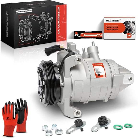 A-Premium AC Compressor with Clutch Compatible with Ford F-150 2011-2014 Expedition Transit-150 250 350 HD 2015-2019 Lincoln Navigator 2015-2017