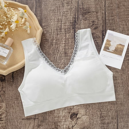 Summer Savings  Plus Size Lingerie Chest Cushion  Sports Bra Back Wrap  Strapless  Beautiful Design  Externally Worn  Comfortable Fit  Womens Plus Tops | White Free Size | Sopatenor