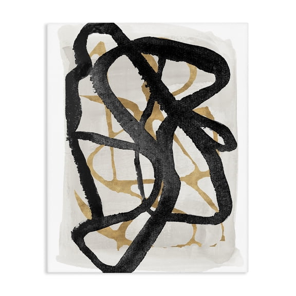 Stupell Industries Expressive Hindsight in Black Canvas Wall Art, design by Lucille Price