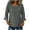 Gray, variant on Womens Square Neck Tops Linen Blend Soft 3/4 Length Flared Sleeve Blouses for Summer Dressy Casual Vacation (M, Purple)