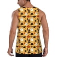 thumbnail image 3 of Easygdp Halloween Ghost Pumpkin Men's Tank Top, Sleeveless Muscle T Shirts, Breathable, Quick-Dry, Loose for Gym, Running, Fitness - Medium, 3 of 9