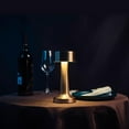 thumbnail image 4 of Lampe de table Bar à Intensité Variable Hôtel Café Sans Fil rechargeable Écran Tactile Tête de Lit Chambre Restaurant Lampe de table Or, 4 of 5