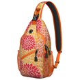 thumbnail image 1 of Bohemian Crossbody Sling Bag for Travel, Tribal Style Lightweight Shoulder Backpack with Abstract Retro Patterns, 1 of 6