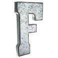 thumbnail image 2 of 20" Metal Letter "F" Wall Decor, Silver with Rusted Edges, Galvanized Wall Mountable Decoration for Country, -Century, or Farmhouse Themed Room or Event - YOSITiuu, 2 of 2