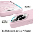 thumbnail image 3 of Silicone Case Designed for Apple iPhone 14 Pro Max Liquid Silicone Case, 5 in 1 Bundle Phone Case with 2 Clear Tempered Glass and 2 Camera Lens Shockproof Case for Apple iPhone 14 Pro Max,Light Pink, 3 of 7