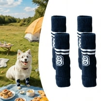 TELOLY 4Pcs Dog Socks,Joint Protection Joint Protection Dog Paw Protector,Lightweight Portable Dog Socks,Blue