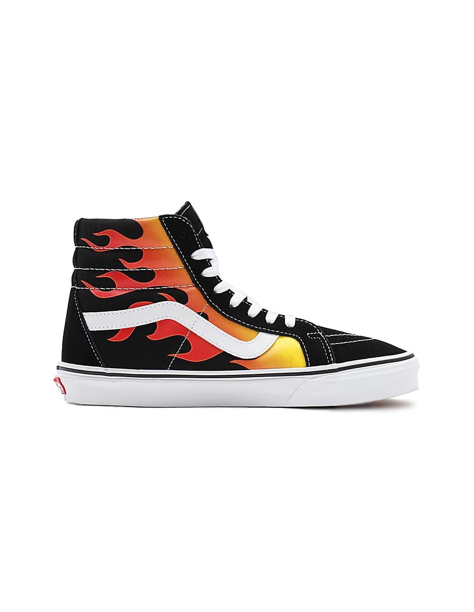 sk8 hi vans flame
