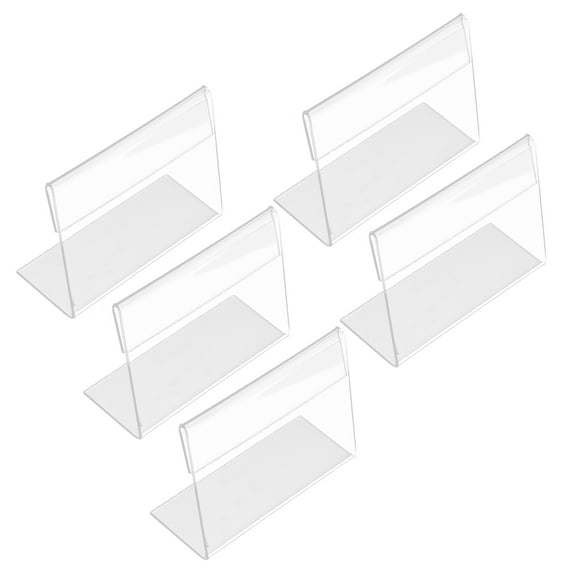 5 Pcs Display Deck Cards Mall Stands Clear Sign Holders
