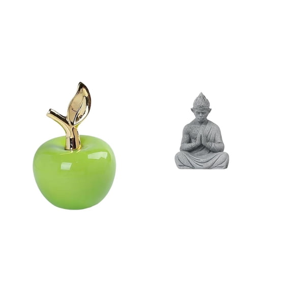 CarpNettore Ceramic and Monkey Buddha Figurine Sculpture Ornament for Home Cafe Study Room Hotel Patio Backyard Holiday Decoration Collectible Artwork