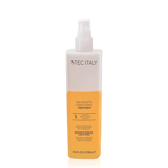 TEC ITALY Due Faccetta Lunga Durata Tratamiento Leave-In 300 ml | Hidratación para Cabello Teñido | Protector del Color en Dos Fases | Acondiciona, Suaviza y Evita la P&eacut