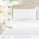 thumbnail image 2 of Juego de sábanas de 1800 hilos - Sábanas hipoalergénicas, suaves de microfibra cepillada - Juego de cama de lujo con sábana encimera, 2 fundas de almohada y sábana ajustable, beige , Blanco, Queen, 2 of 6