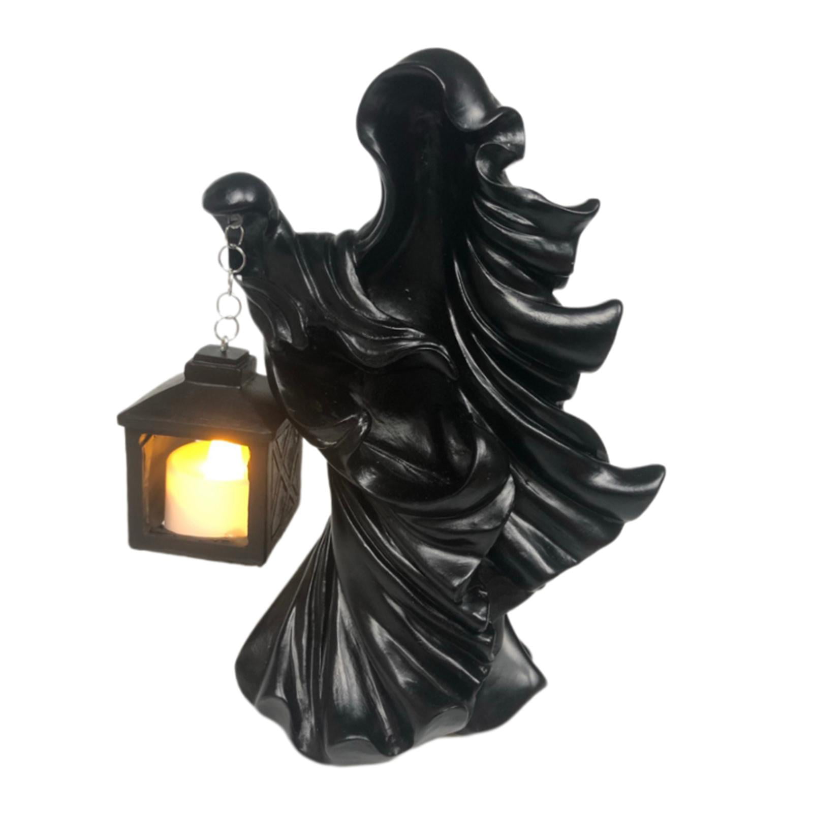 Hell's Messenger Lantern Faceless Ghost Sculpture Halloween Statue Decor Light 