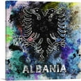 thumbnail image 1 of ARTCANVAS Flag of Albania Black Blue Splatter Canvas Art Print - Size: 26" x 26" (0.75" Deep), 1 of 9