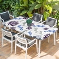 thumbnail image 2 of Seahorse Coral Coastal Table Cloths for 4 Foot Rectangle Tables, Nautical Summer Beach Ocean Sea Patio Waterproof Elastic Fitted Tablecloths, Washable Rectangular Table Cover for Camping, 2 of 8