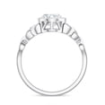 thumbnail image 2 of Rosec Jewels Certified Moissanite Solitaire Engagement Ring 2 Ct - Celtic Knot Ring - 7X9 mm Oval - D-VS1 Quality, 14K White Gold, US 12.00, 2 of 8