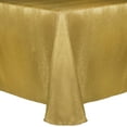 thumbnail image 1 of Ultimate Textile (5 Pack) Damask Kenya 70 x 104-Inch Oval Tablecloth - Home Dining Collection - Snakeskin Jacquard Design, Flax Gold, 1 of 3