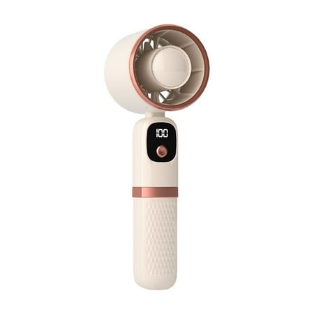 

New Summer Fan Handheld Desktop Purpose Office Charging Model Digital Display Portable High Wind Bladeless Handheld Fan