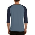 thumbnail image 4 of Ohufall Mens 3/4 Sleeve Henley Shirts Fashion Casual Colorblock Button Crew Neck Tops Plus Size Stretchy Loose Pullover Shirts for Men, 4 of 7