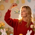 thumbnail image 7 of Easter Decor​ Colorful House Pattern Pendant Ornamental Hanging for Eggs and Flowers Welcome Sign Tulip Egg Easter Decorations for Home Tree, 7 of 7