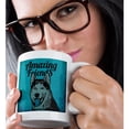 thumbnail image 2 of 3drose, Siberian Husky Illustration in Blue Colors and Text Amazing Friends, 11oz Mug, 2 of 6