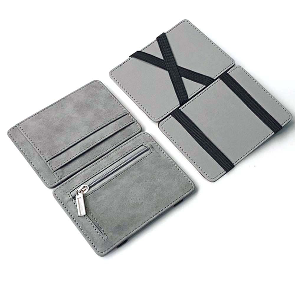 Card Holder - Grey fabric banknote clip