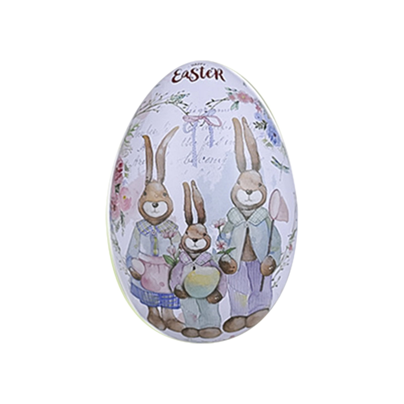 Easter Novelty Tin Egg Tins set off x8 tins perfect for easter egg hunt Bunny 