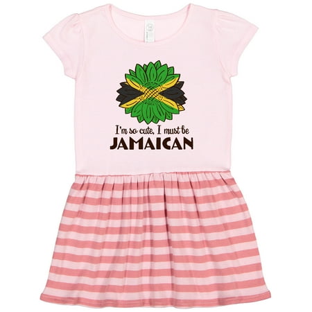 

Inktastic I m So Cute I Must Be Jamaican Jamaica Flag Sunflower Gift Toddler Girl Dress