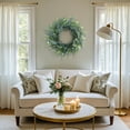 thumbnail image 2 of Seasons 22" Eucalyptus Wreath for Front Door, Artificial Spring & Summer Wreath with Greenery Leaf for Farmhouse, Wall, Window or Wedding Home Decor (Green), 2 of 8